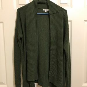 army green cardigan